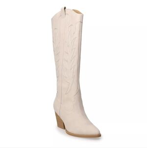 LC Lauren Conrad Nadilynn Tall Western Women's Boots In Tan Size US 8 NEW